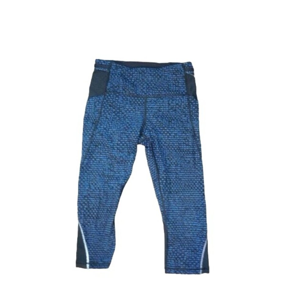 Lululemon Size 6 Cropped STRETCH Workout Sporty Athletic Leggings Pants Active